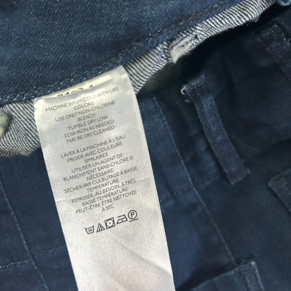 Anthropologie The Colette Crop High-Rise Wide-Leg Dark Blue Jeans by Maeve - Picture 13 of 14